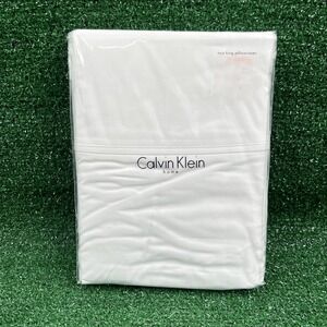 Calvin Klein Home Studio Collection King Pillowcases White 100% Cotton NWT